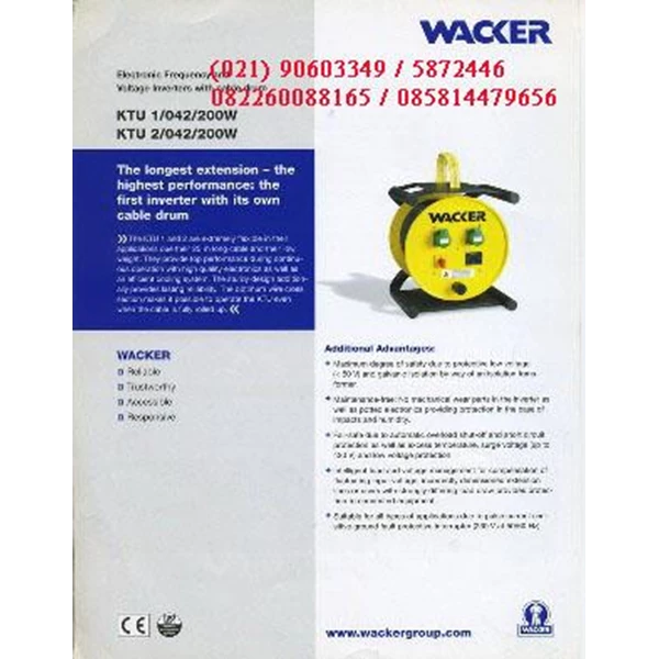 VIBRATOR ELECTRIC WACKER NEUSON KTU 2 042 200
